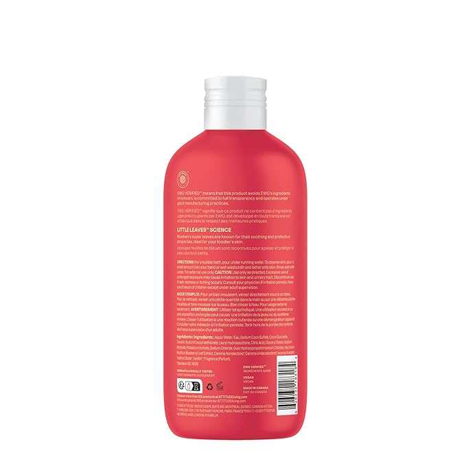 Attitude Bubble Wash for Kids, EWG Verified Bubble Bath, Hair Shampoo and Body - Image 7