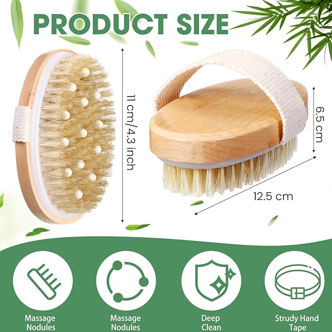 Gejoy 30 Pcs Dry Brushing Body Brush - Image 2