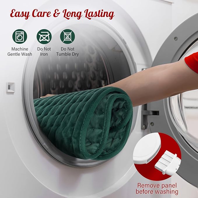 Heating Pad for Back Neck Shoulder Pain Relief and Period Cramps, Large Heating - Image 7