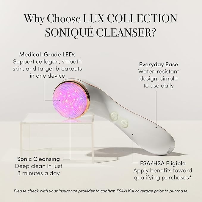 reVive Light Therapy Lux Collection Soniqué Cleanser, Sonic Face Cleanser Brush - Image 4