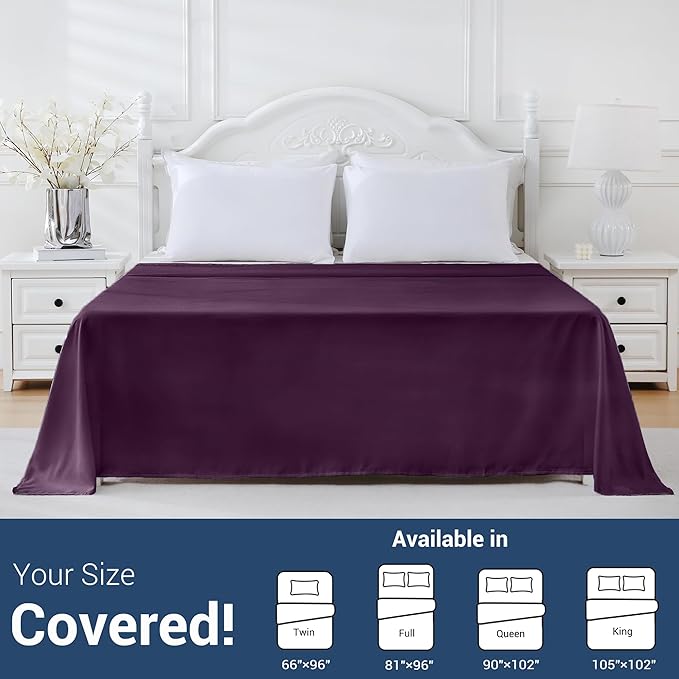 Bulk King Flat Sheets Only, 6 Pack Quick Sort Top Bed Sheet, Color-Coded Label - Image 5