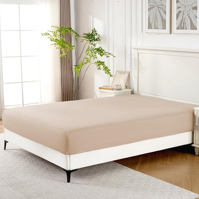 ROSE&RISY Khaki Fitted Sheet, Soft and Breathable - Image 2