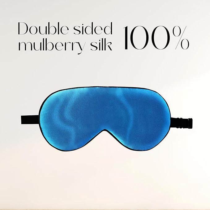 ZIMASILK 100% Natural Silk Sleep Mask Blindfold, Adjustable Super-Smooth Soft - Image 3