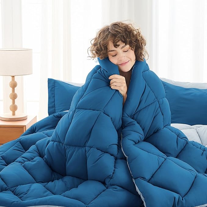 MUXHOMO 7 Pieces Full Comforter Set, Reversible Bed in a Bag Full Size - Image 2