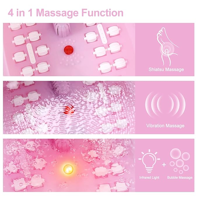 Foot Spa Bath Massager with Heat Bubbles and Vibration Massage and Jets - Image 3