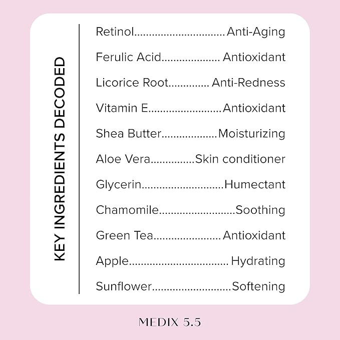 MEDIX Fragrance Free Retinol Face Moisturizer & Body Lotion Crepey Skin Care - Image 4