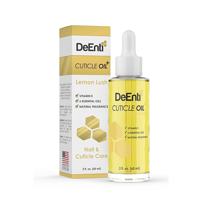 DeEnti Cuticle Oil, Jojoba Oil for Nails, 2oz Hydrating Cuticle Nail Oils by DeEnti