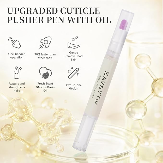Ceramic Cuticle Pusher & Oil Pen + Cuticle Remover Gel – Gentle Nail Care Kit - Image 4