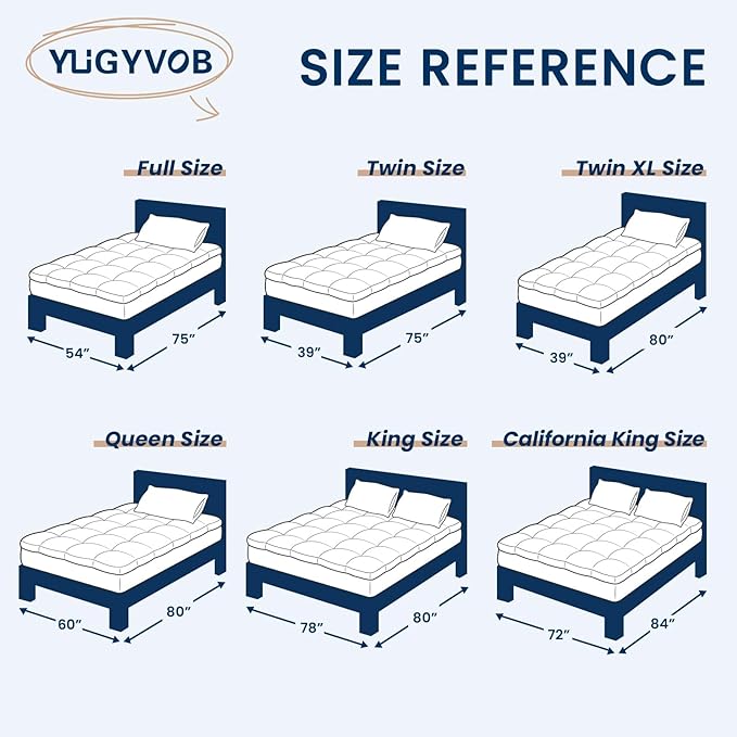 YUGYVOB Mattress Pad Extra Thick, and Breathable California King Mattress - Image 9