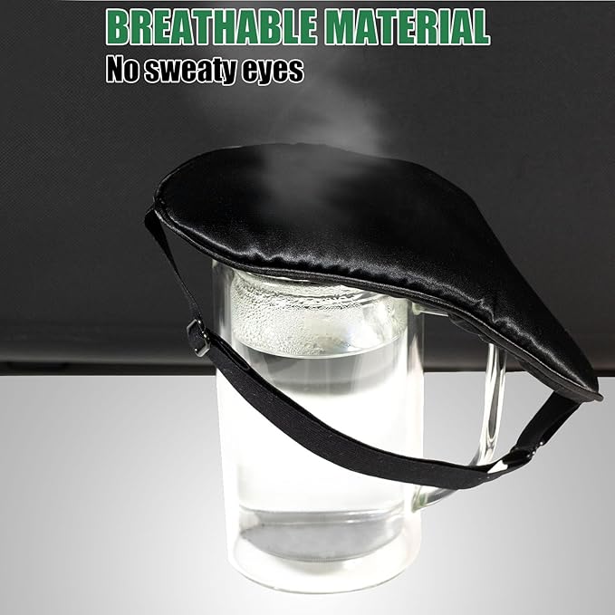 Sleep Mask for Women and Men 2 Pcs Eye Mask for Sleeping Adjustable Strap - Image 4