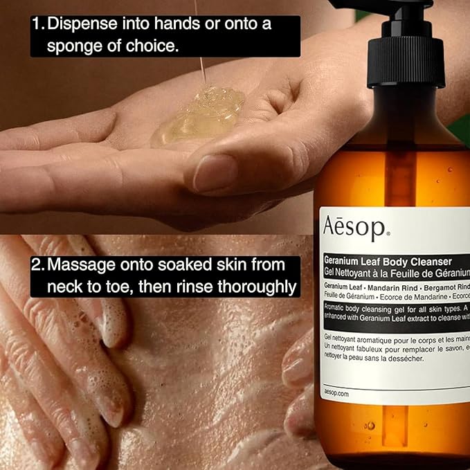 Aesop Geranium Leaf Body Cleanser Refill | Gentle Shower Gel - Image 5