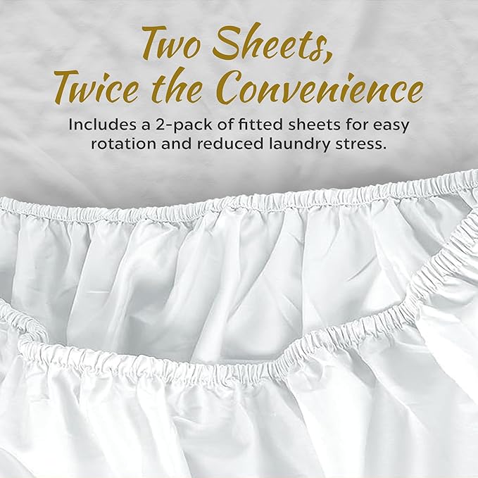 Jersey Knit Microfiber 2 Twin XL Fitted Bottom Bed Sheets 1800 Ultra Soft - Image 3