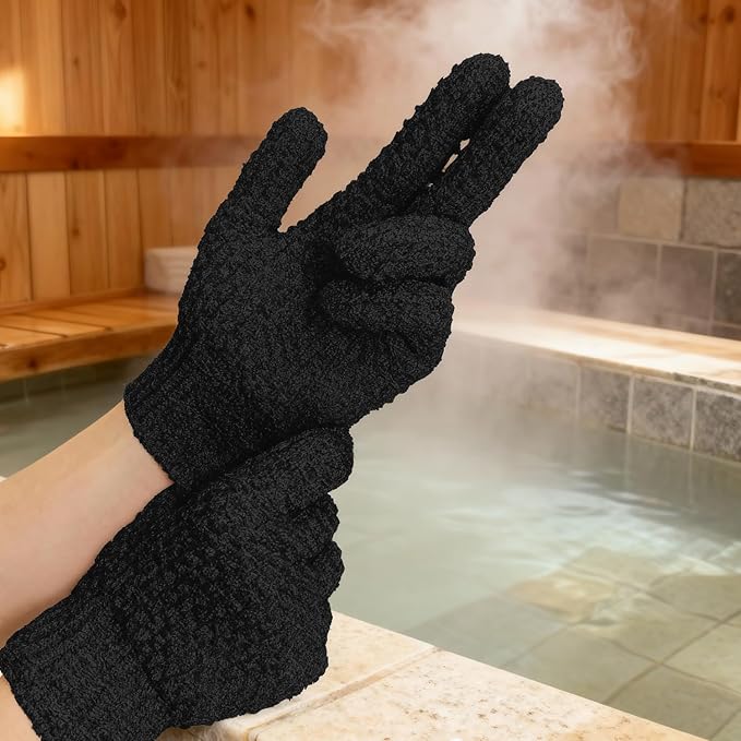 Evridwear Exfoliating Dual Texture Bath Gloves - Image 6