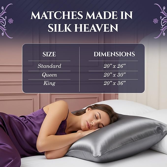 DECOLURE 100% Pure Mulberry Silk Pillow Case Standard Size – Highest Grade 30 - Image 8