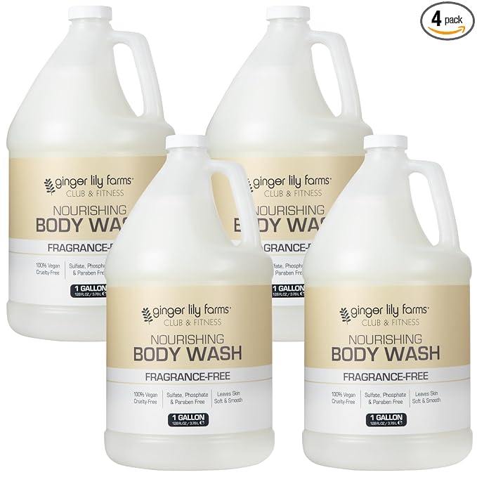 Ginger Lily Farms Club & Fitness Nourishing Body Wash, 100% Vegan & Cruelty-Free by GingerLilyFarms