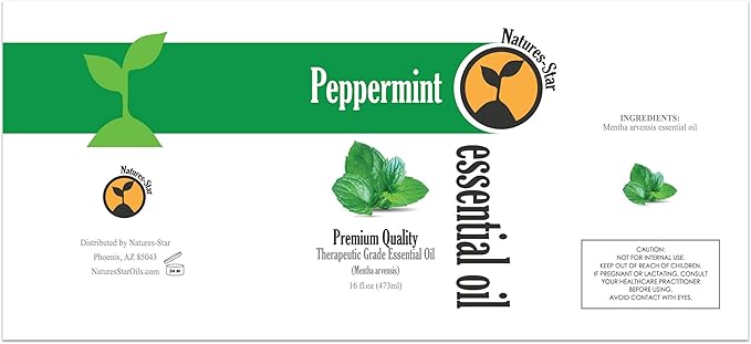 Natures-Star Peppermint Essential Oil, 4 Pack 16oz Each, 64oz Bulk, Therapeutic - Image 2