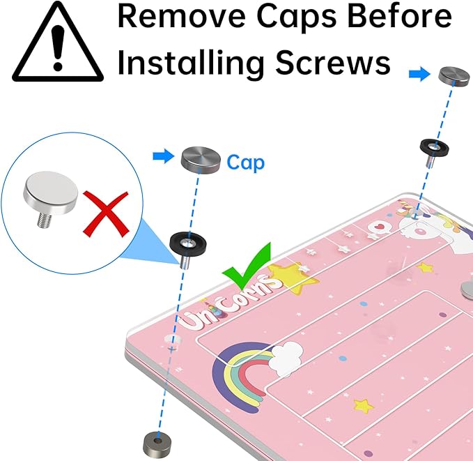 NiHome Acrylic Magnetic to Do List Planning Board with Sliders & Desktop Stand, Kids Chore Chart, Checklist Routine Chart Task Board for Fridge & Desk, for Magnetic Metal Surfaces Only (Pink Unicorn)