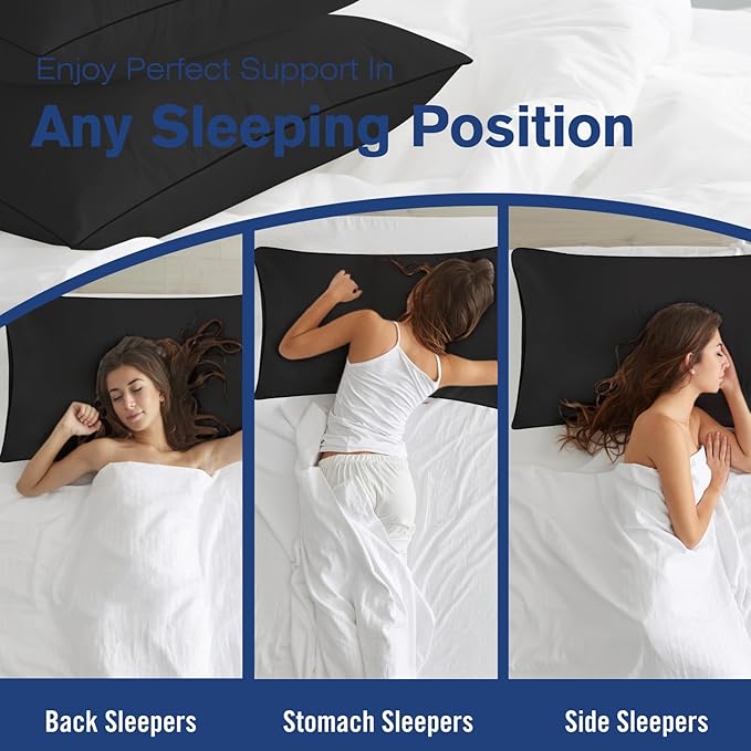 Standard Size Bed Pillows for Sleeping 4 Pack, Luxury Hotel Pillows, - Image 7
