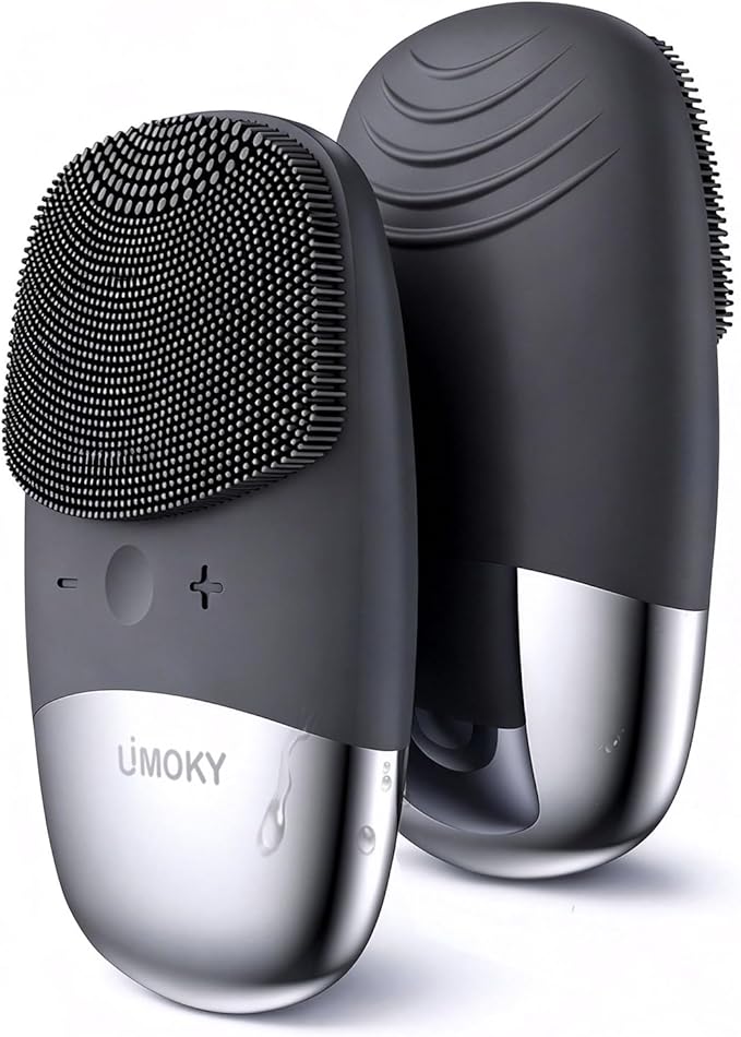Facial Cleansing Brush, 3-in-1 Electric Silicone Face Scrubber, Vibrating by Uimoky