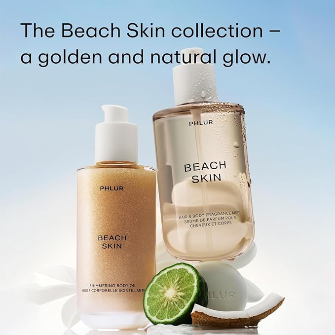 PHLUR Beach Skin Shimmering Body Oil, 4 Fl Oz – Coconut, Vanilla & Sandalwood - Image 8