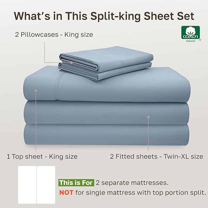 California Design Den Split King Sheet Set - Image 4