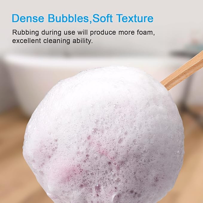 AmazerBath Shower Sponge Loofah Back Scrubber, PE Soft Mesh Loofah Body Scrubber - Image 4
