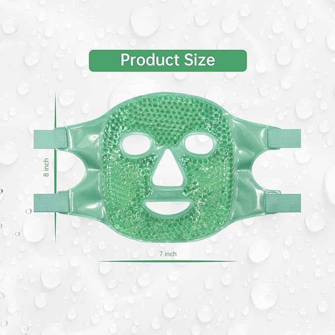 ZNÖCUETÖD Face Ice Mask Facial Ice Packs Gel Hot Cold Compress - Image 4