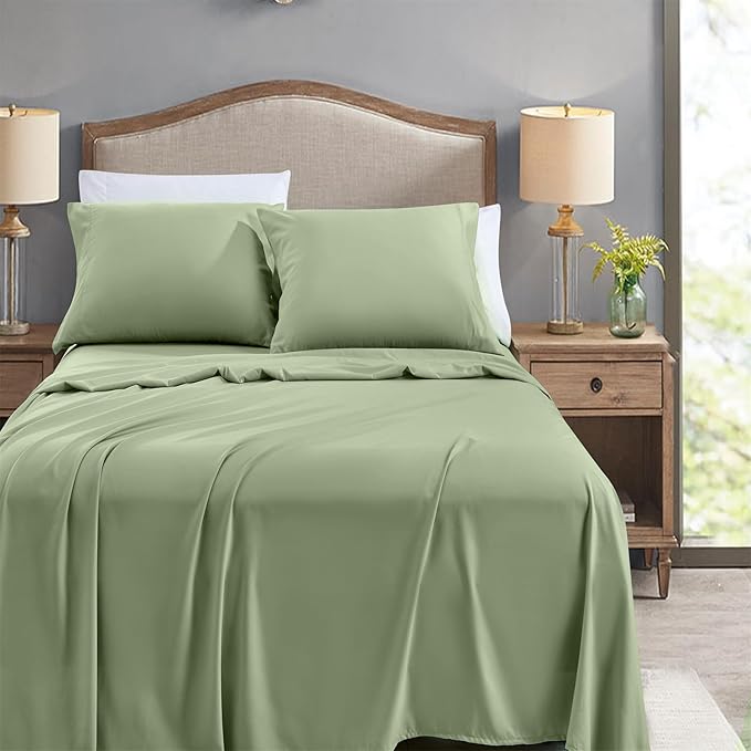 FreshCulture Queen Flat Sheets Only, Soft Microfiber Bedding Sheets - Image 2