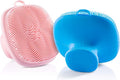 Silicone Face Scrubber for Men and Women， 2Pack Facial Cleansing Brush Silicone by -100SoftSilicone-