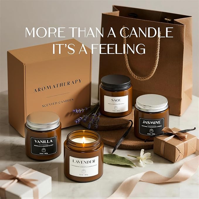 NORVENCE Scented Candles Gift Set, Stress Relief Candles - Image 6