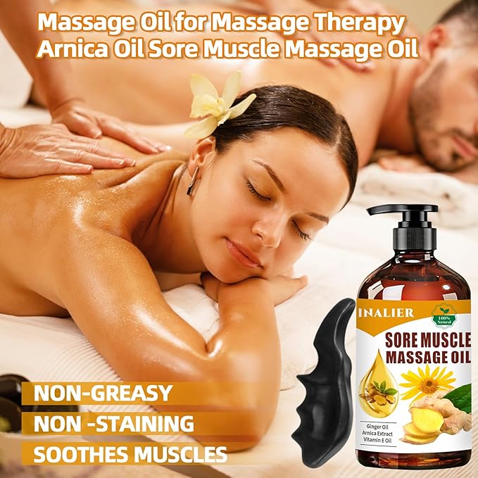 INALIER Sore Muscle Massage Oil, Gift - Image 6