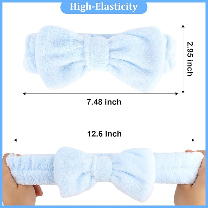Ondder Spa Headbands for Women, Bow Makeup Skincare Headbands for Washing Face - Image 4