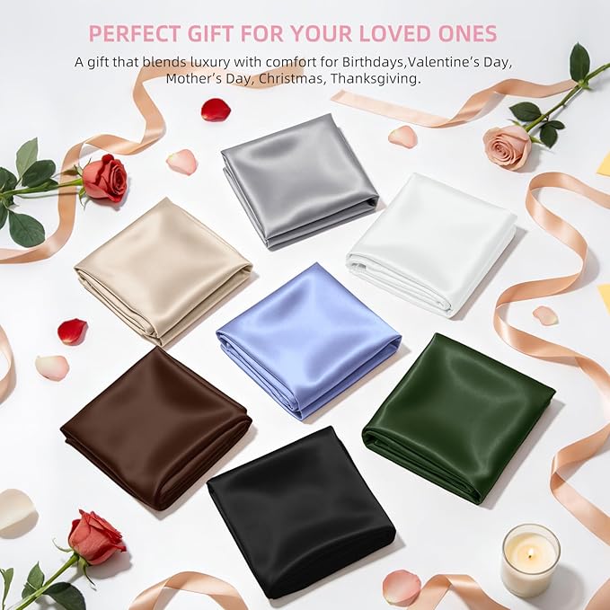 Silk Pillow Cases for Hair and Skin Mulberry Silk Pillowcase Soft Breathable - Image 7