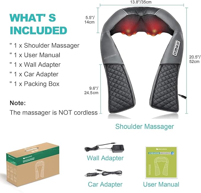 Medcursor Neck Massager, 2026 Upgraded, Portable Electric Shiatsu Back Massage - Image 2