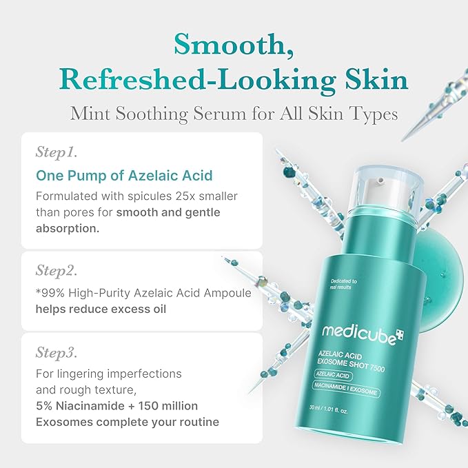 medicube Exosome Shot Azelaic Acid 7, 500 PPM Spicule Facial Serum | Deep - Image 3