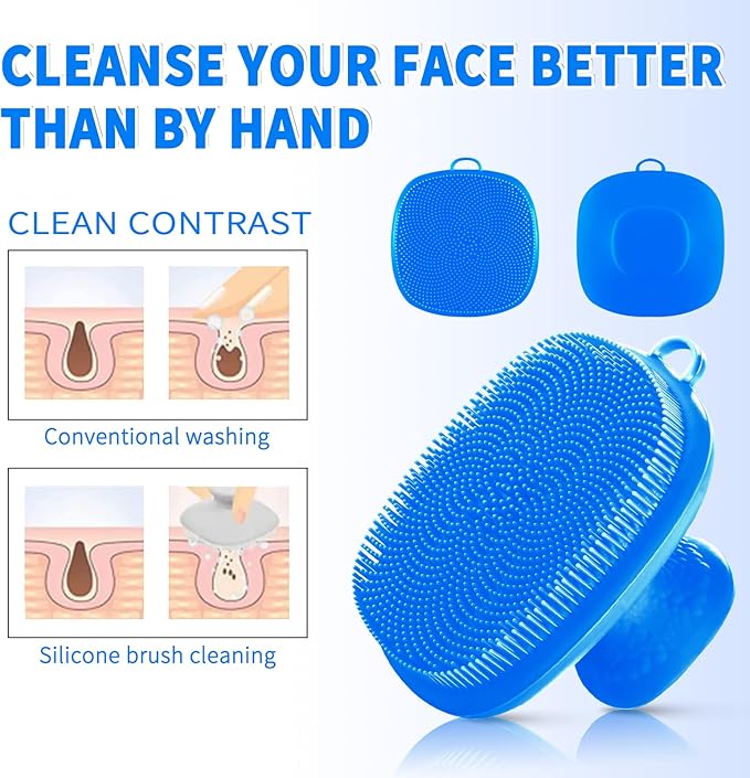 Silicone Face Scrubber for Men Facial Cleansing Brush Silicone Face Wash Brush - Image 6