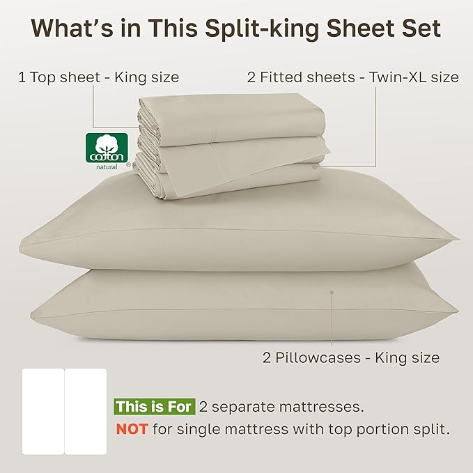 California Design Den Split King Sheet Set - Image 4