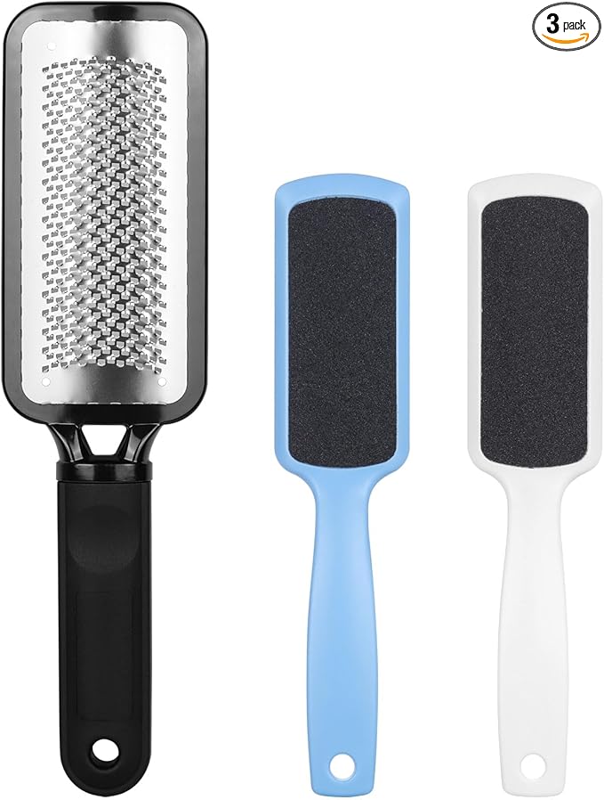 3 Pieces Colossal Foot Files Kit Foot Scrubber Foot Rasp and Double-Sided Heel by BTYMS