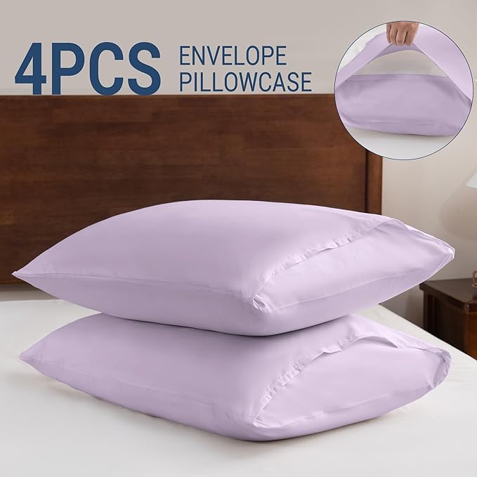 Pillowcases King 4 Pack, 20x36 Pillow Cases - Image 5