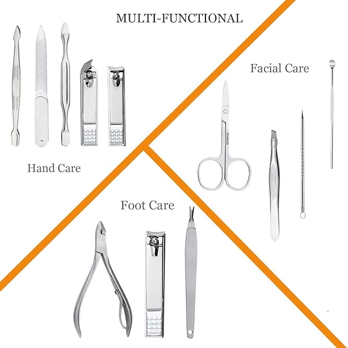 Manicure Set Professional Nail Clippers Kit Pedicure Care Tools- Stainless - Image 3