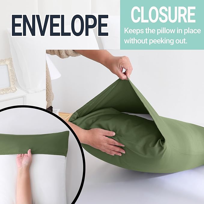 ZPECC Pillow Cases King Size Set of 4, 20x36 Envelope Closure Pillowcases - Image 5