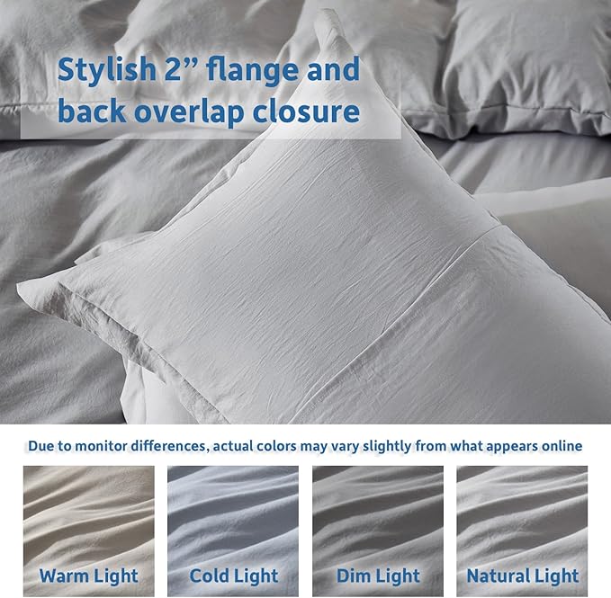 Nestl Light Grey Duvet Cover Full Size - Image 8