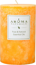 Aroma Naturals Lavender & Tangerine Essential Oil Scented Pillar Candle by Aroma+Naturals