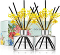 COCODOR Preserved Real Flower Reed Diffuser/Lemon Eucalyptus / 6.7oz / 2 by COCODOR