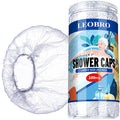 LEOBRO Large Disposable Shower Cap, Plastic Shower Caps by LEOBRO