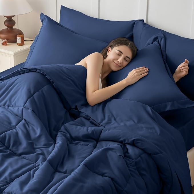 JOLLYVOGUE California King Comforter Set, Ultra-Soft Bed in a Bag Cal King Size - Image 7