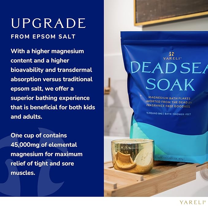 Yareli Magnesium Flakes, Dead Sea Bath & Foot Soak, Alternative to Epsom Salt - Image 6