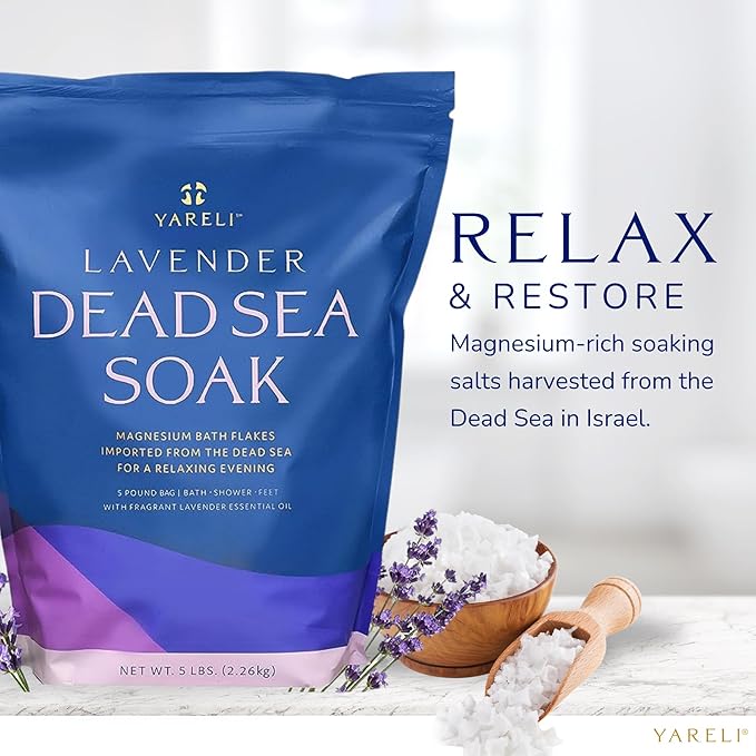 Yareli Magnesium Flakes, 5lb Lavender, Dead Sea Bath and Foot Soak, Alternative - Image 5