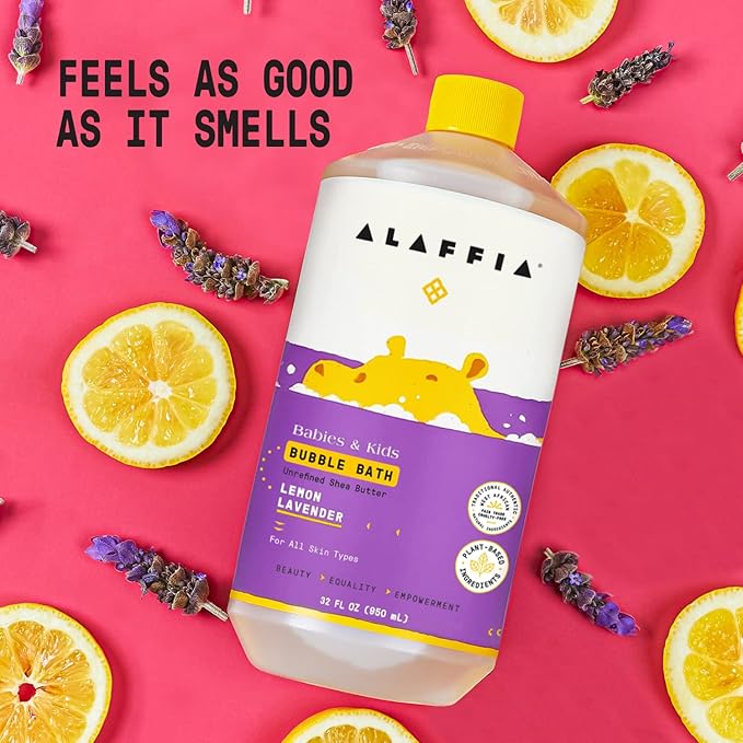 Alaffia Bubble Bath for Babies & Kids, Lemon Lavender 2-Pack – Long-Lasting - Image 8