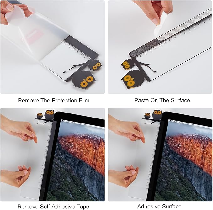 Zcxbeh Office Desk Accessories 2pcs Multifunction Computer Monitor Memo Board - Office Supplies for Women Men Computer Sticky Note Holder Home Decor (Owls Monitor Memo Board)